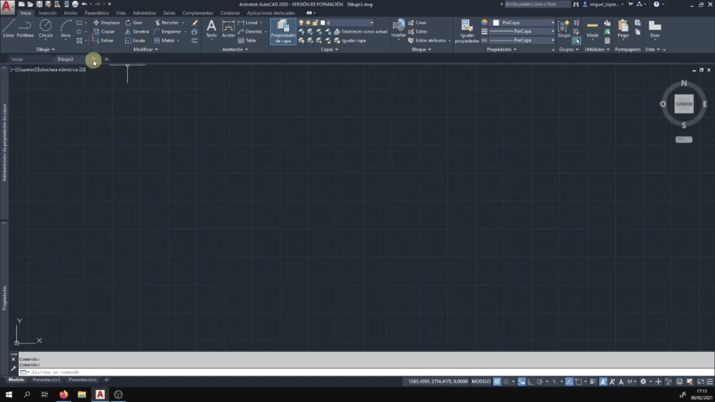 cual es El Espacio Modelo de autocad