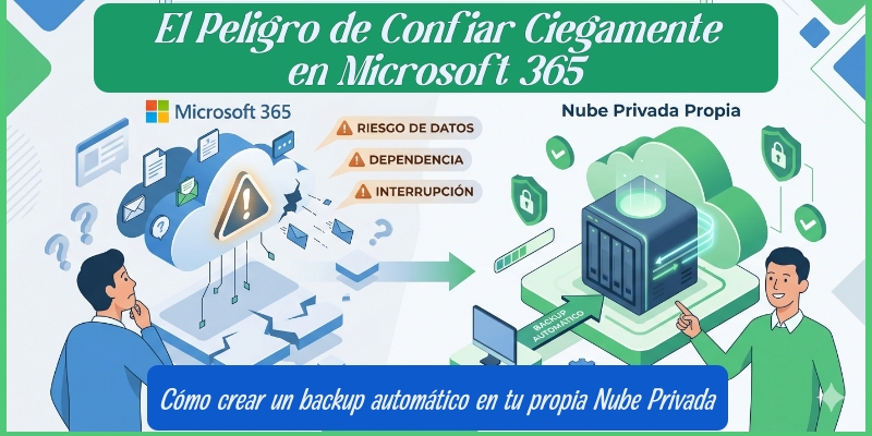 El peligro de confiar ciegamente en Microsoft 365: Cómo crear un backup automático en tu propia Nube Privada
