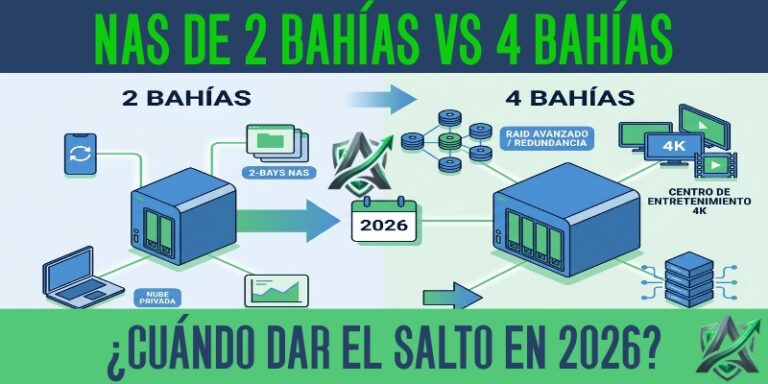 NAS de 2 bahías vs 4 bahías: ¿Cuándo dar el salto en 2026?