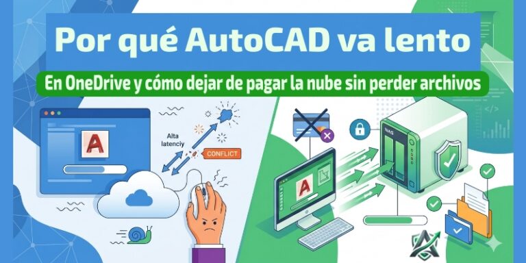 Por qué AutoCAD va lento en OneDrive y cómo dejar de pagar la nube sin perder archivos