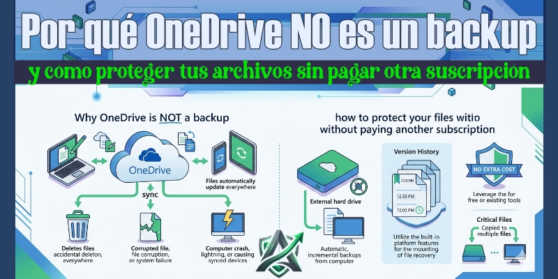 Por qué OneDrive NO es un backup y cómo proteger tus archivos sin pagar otra suscripción