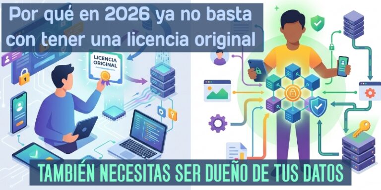 Por qué en 2026 ya no basta con tener una licencia original: también necesitas ser dueño de tus datos